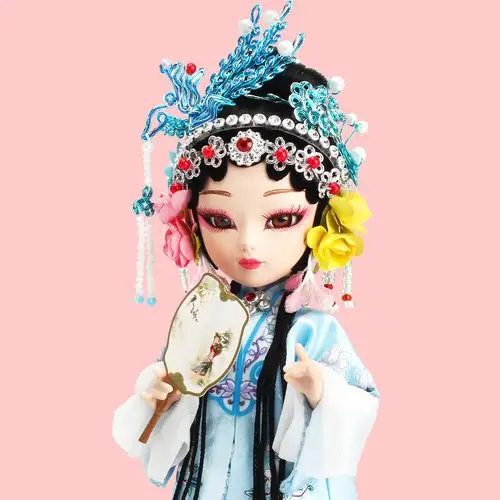 京剧摆件娃娃人物唐人坊绢人大绢人中国娃娃车载绢人