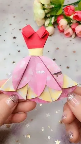 夏天公主裙手工折纸教你折非常漂亮的小裙