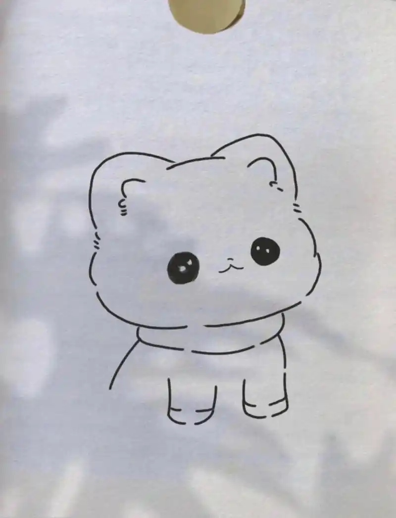 今日简笔画9799小奶猫