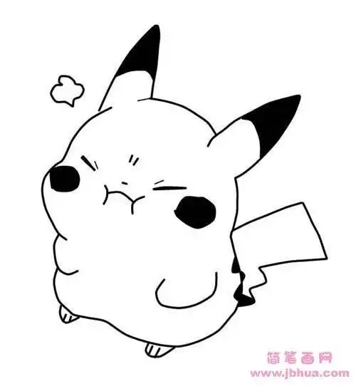 可爱的皮卡丘简笔画图片皮卡丘的简笔画如何画卡通简笔画奔跑的皮卡丘