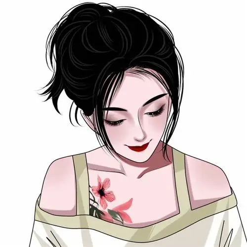 头像女生手绘高冷高清彩绘头像女女生紫色系头像霸气高冷