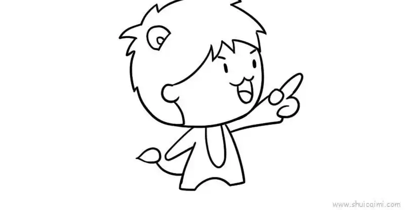 12星座狮子座儿童画怎么画 12星座狮子座简笔画步骤