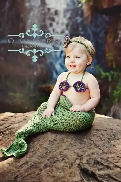 当可爱的宝宝化身美人鱼,是不是萌哭啦?