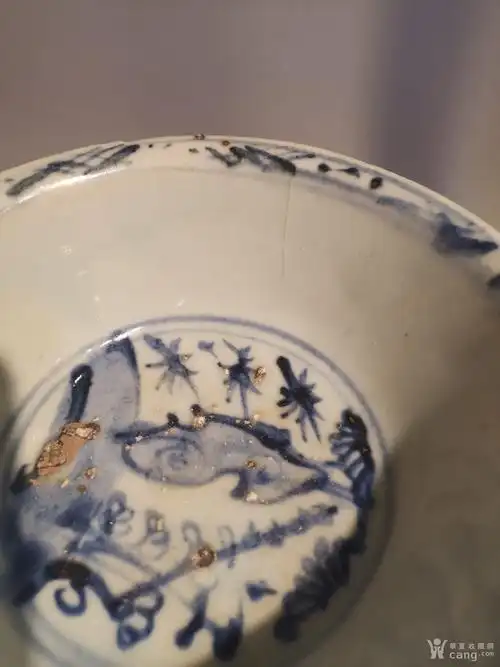 明代空白期 青花松竹梅纹碗 - 明 - 瓷器 - 华夏收藏网