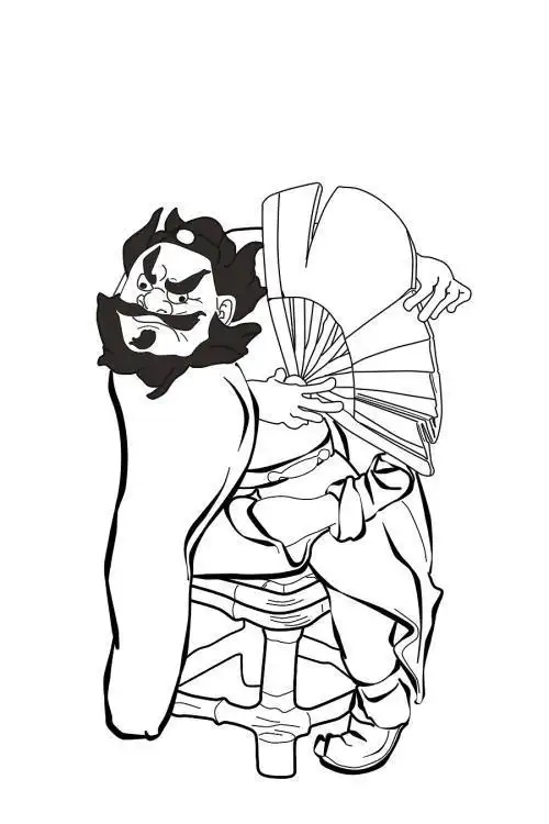 钟馗脸谱简笔画