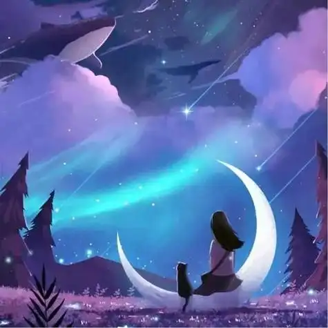 qq女头像背影星空 女生头像图片大全 -【爱个性】