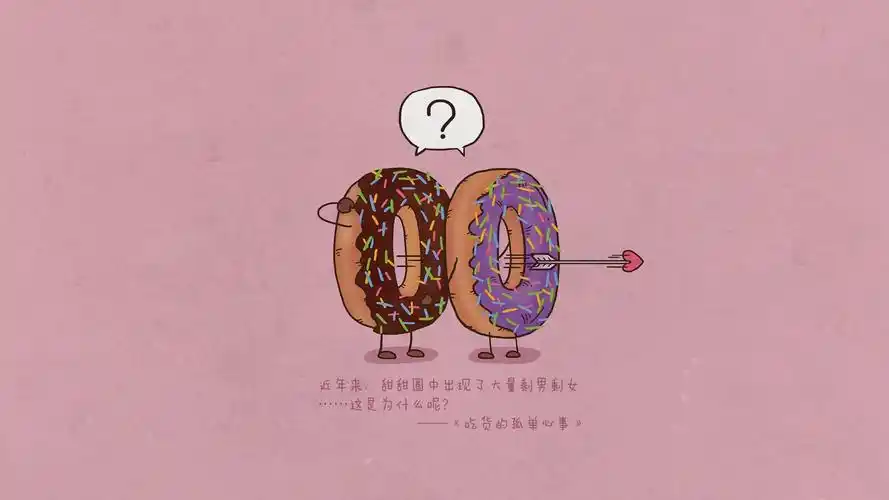 吃货的孤单心事 可爱 卡通 甜甜圈 文字 宽屏 文字控壁纸